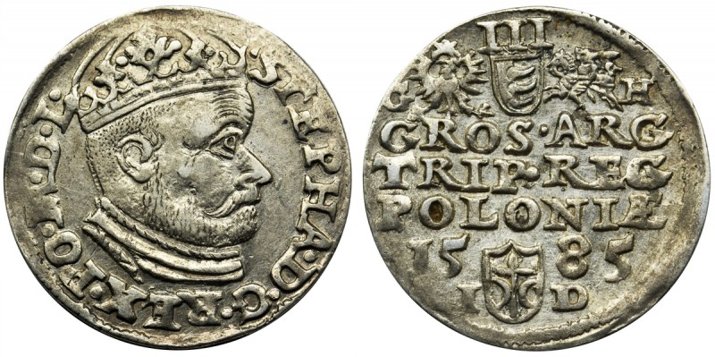Stephen Bathory, 3 groschen Olkusz 1585 - GH PO
Ładna moneta. Rewers z pięknym ...