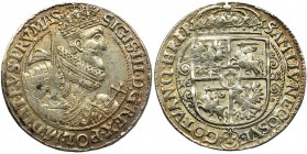 Sigismund III Vasa, 1/4 thaler Bromberg 1621 - PRV MAS
Bardzo ładny z obustronnym połyskiem. Delikatna, złota patyna.
Napis otokowy kończy PRV MAS.&...