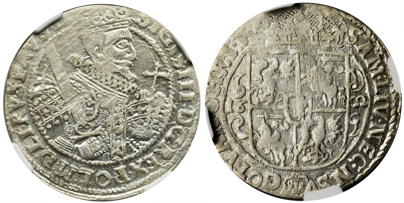 Sigismund III Vasa, 1/4 Thaler Bromberg 1622 - NGC MS62
Końcówka napisu PRVS M,...
