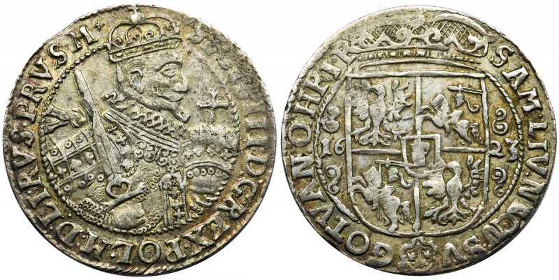 Sigismund III Vasa, 1/4 Thaler Bromberg 1623 - PRVS M
Ładny, w starej patynie, ...