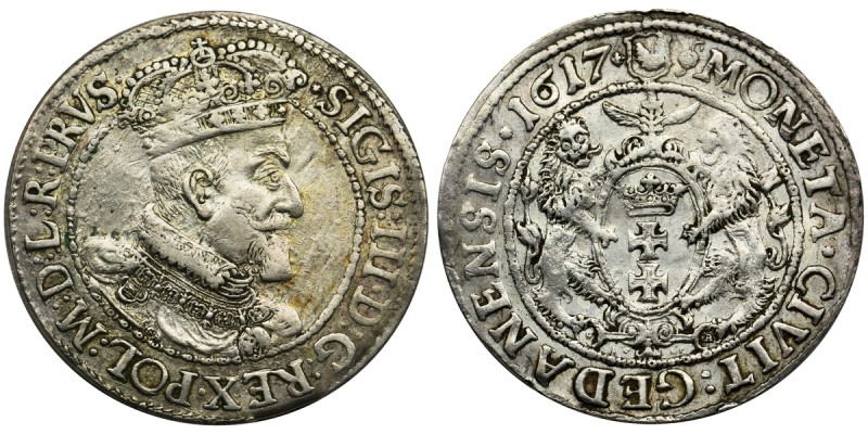 Sigismund III Vasa, 1/4 Thaler Danzig 1617 - PRVS•
Ładny, z połyskiem.
Odmiana...