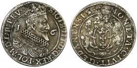 Sigismund III Vasa, 1/4 Thaler Danzig 1624/3 - PRV• - rare
Rzadsza odmiana z końcówką napisu na awersie PRV•.
Druga cyfra daty przebita z 3 na 4. Wa...
