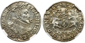 Sigismund III Vasa, 1/4 Thaler Danzig 1625 - NGC MS62 - PR•
Odmiana z PR• na końcu napisów otokowych.&nbsp;
Bardzo ładny, menniczej świeżości egzemp...