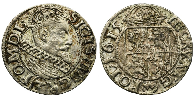 Sigismund III Vasa, 3 Kreuzer Krakau 1615 - POL
Odmiana z herbem Abdank Stanisł...