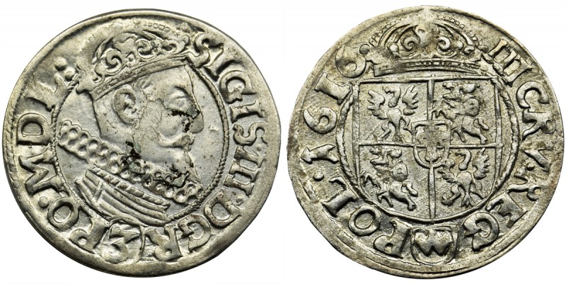 Sigismund III Vasa, 3 Kreuzer Krakau 1616
Bardzo ładna moneta z mocnym blaskiem...