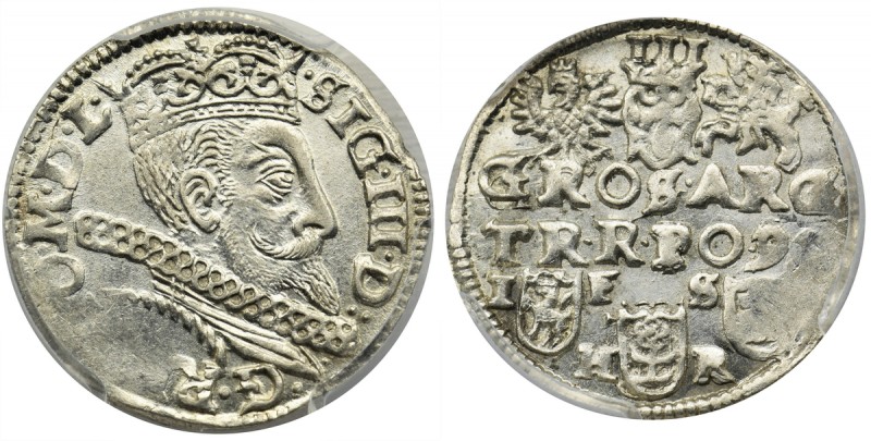 Sigismund III Vasa, 3 Groschen Bromberg 1597 - PCGS MS63
Piękny, menniczy egzem...
