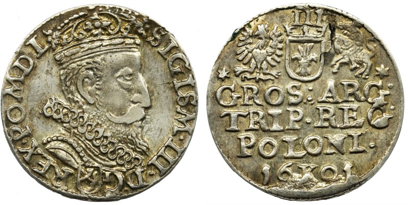 Sigismund III Vasa, 3 Groschen Krakau 1601 - right head
Odmiana z głową w prawo...