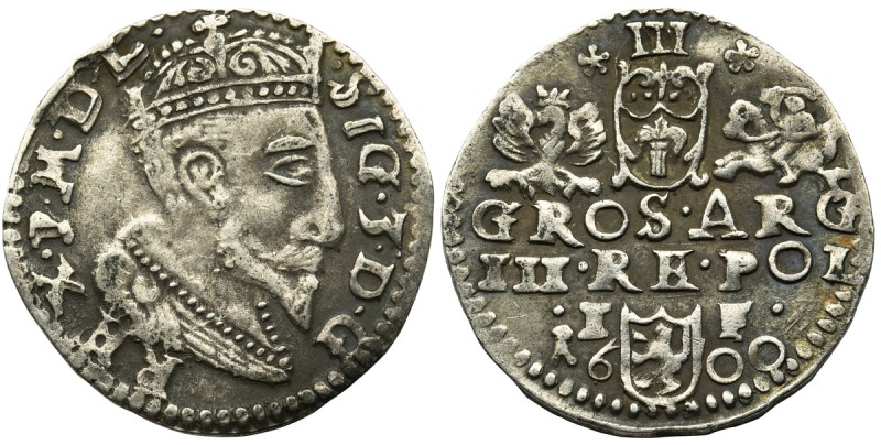 Sigismund III Vasa, 3 Groschen Lublin 1600
Odmiana z popiersiem z kołnierzem, p...