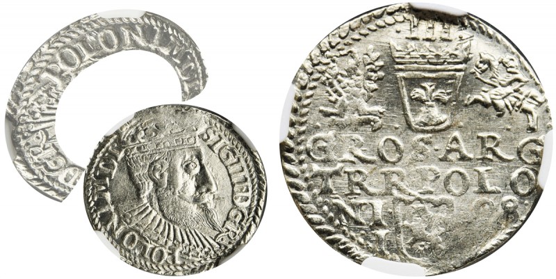 Sigismund III Vasa, 3 Groschen Olkusz 1598 - NGC MS63
Nienotowany w Igerze wari...