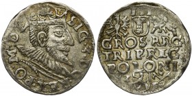 Sigismund III Vasa, 3 Groschen Posen 1592
Odmiana ze skróconą datą z lewej strony, wąska twarz króla, wysoka korona. Wariant z SIG 3.
Reference: Ige...
