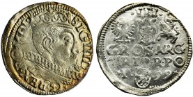 Sigismund III Vasa, 3 Groschen Posen 1599
Piękna moneta. Lekko niedobita na portrecie, ale ze znakomitym obustronnym lustrem. Menniczej świeżości szt...