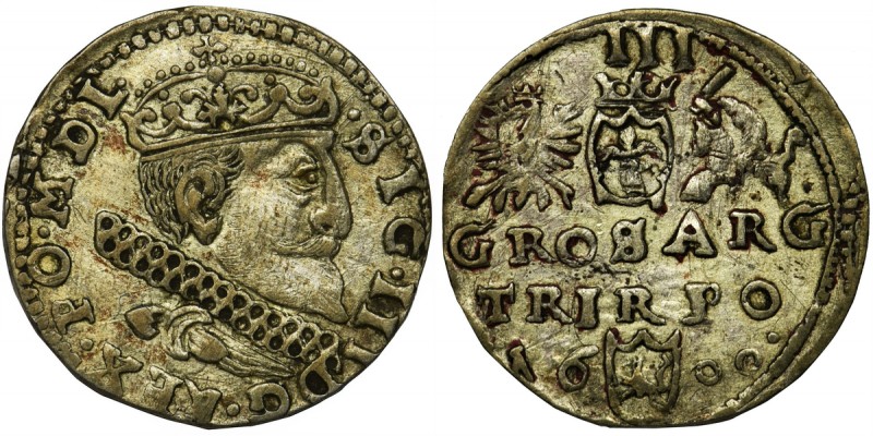 Sigismund III Vasa, 3 Groschen Posen 1600
Ładna moneta w naturalnej patynie. Wy...