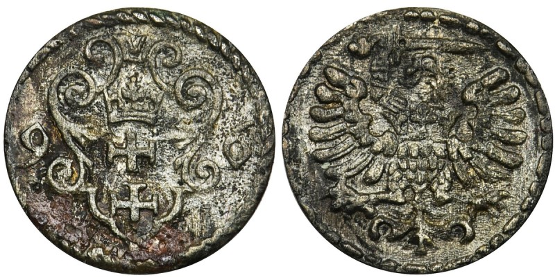 Sigismund III Vasa, Denarius Danzig 1596 - small numbers
Odmiana z małymi cyfra...