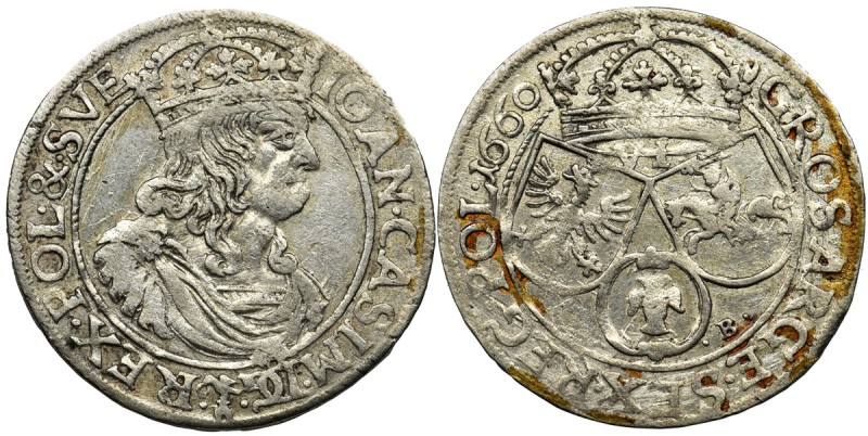 John II Casimir, 6 Groschen Krakau 1660 TLB
Ładny, z połyskiem, ale z zarysowan...