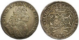 Augustus II the Strong, 2/3 Thaler (coselgulden) Dresden 1707 ILH
Ładnie zachowane. Stara, ciemna patyna.
Ostatnia emisja coselguldenów Augusta II M...