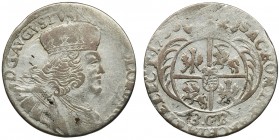 Augustus III of Poland, 8 Groschen Leipzig 1753 - without EC
Odmiana bez inicjałów EC
Reference: Kahnt 682a
Grade: VF