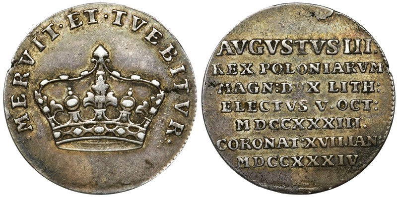 Augustus III of Poland, Coronation token 1734
Żeton koronacyjny wybity z okazji...
