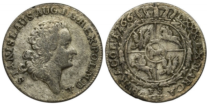 Poniatowski, 4 Groschen 1766 FS - prussian fals
Pruskie fałszerstwo złotówki z ...