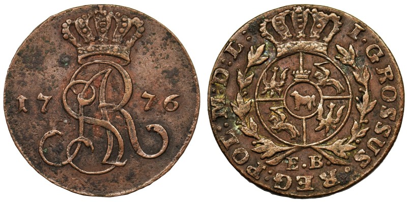 Poniatowski, Groschen Warsaw 1776 EB
Ładny egzemplarz. Bardzo dobry detal i poł...