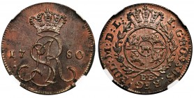Poniatowski, Groschen Warsaw 1780 EB - NGC MS62 RB
Spektakularnej urody moneta z dużą ilością menniczej czerwieni.
Odmiana z wysoko położoną koroną,...