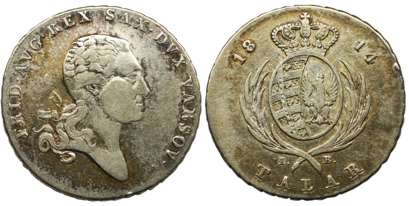Duchy of Warsaw, Thaler Warsaw 1814 IBOstatni rocznik talarów Księstwa Warszawsk...