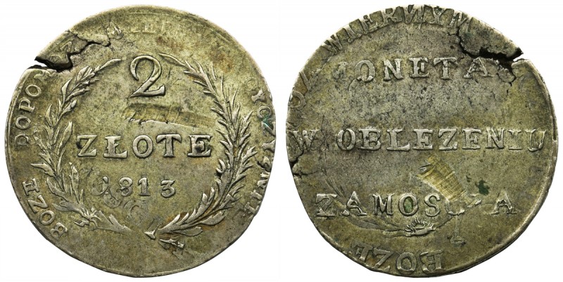 Siege of Zamosc, 2 zloty 1813 - inverted 'N' - RARE
Ładny egzemplarz. Dobrze wy...