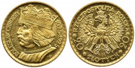 Chrobry, 20 zloty 1925
Wariant w białym złocie.

Waga 6.44 g.Reference: Parchimowicz 126
Grade: AU