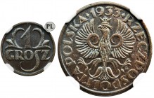1 grosz 1933 - NGC MS64 BN PL - proof like
Monety groszowe II RP z efektem lustrzanki to jedne z najrzadszych monet obiegowych II RP.&nbsp;
Dotychcz...