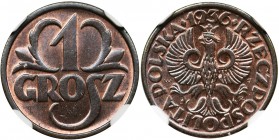 1 grosz 1936 - NGC MS66 RB
Menniczy egzemplarz z połyskiem. Kolor czerwono-brązowy.
Najwyższa nota w rejestrze NGC.Reference: Parchimowicz 101k
Gra...