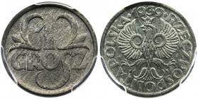 German Occupation, 1 grosz 1939 - PCGS MS65
Menniczy egzemplarz.
Najwyższa nota w rejestrze PCGS.
Reference: Parchimowicz 8
Grade: PCGS MS65 MAX