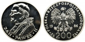 John Paul II, 200 zloty 1986 - PCGS MS69
Moneta w wyśmienitym stanie zachowania.
Dużej rzadkości moneta z nieoficjalnej emisji.
Grade: PCGS MS69 2-...
