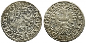 Silesia, John Christian and George Rudolph, 3 Kreuzer Zloty Stok 1618Reference: F.u.S. 1518
Grade: VF