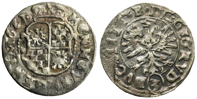 Silesia, George Rudolph, 3 Kreuzer 1621 - rare
Rzadka trzykrajcarówka z nieusta...