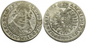 Silesia, Leopold I Habsburg, 15 Kreuzer Breslau 1662 GH
Wariant z prostą tarczą herbową.Reference: F.u.S. 424
Grade: VF