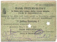 Drohobycz, 1 korona 1914
&nbsp;Reference: Podczaski G.082.1
Grade: F