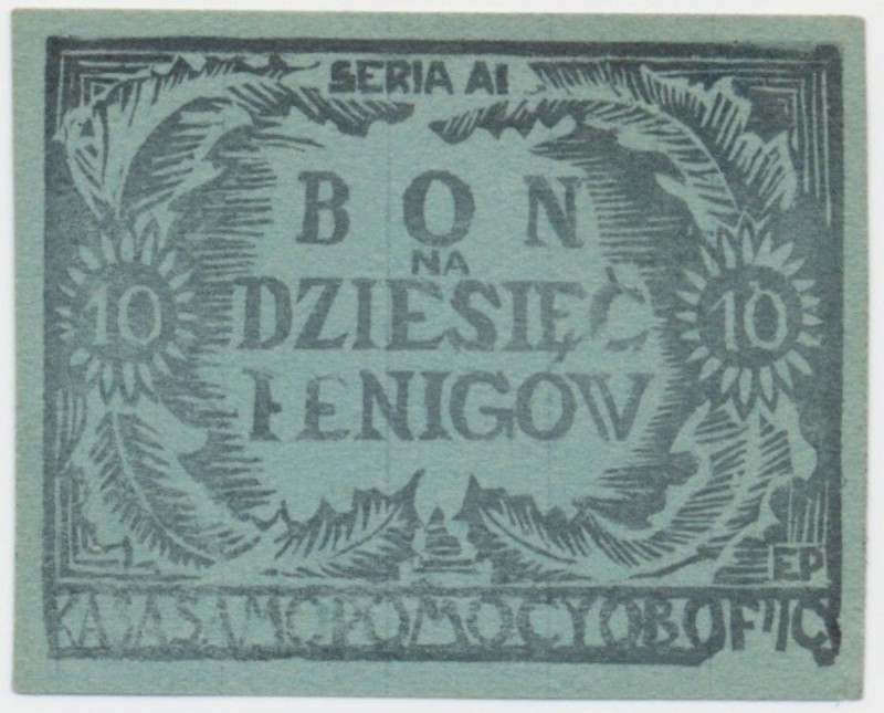 Oflag II C Woldenberg, Bon na 10 fenigów (1944) - Seria AIReference: Podczaski D...