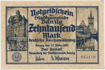 Gdańsk 10.000 marek 1923 - RZADKOŚĆ
Jeden z najtrudniejszych banknotów gdańskich denominowanych w markach do nabycia w stanie emisyjnym.&nbsp;
Atrak...