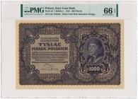 1.000 marek 1919 - III Serja AF - PMG 66 EPQ - szeroka numeracja
Wariant z szerokim numeratorem.&nbsp;
Wysokiej jakości sztuka.
Banknot w dużym gra...