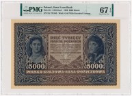 5.000 marek 1920 - III Serja A - PMG 67 EPQ - najrzadszy wariant i pierwsza seria
Najrzadsza i słusznie najwyżej wyceniana w katalogach odmiana 5000 ...