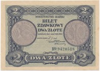 2 złote 1925 - BN -
Typologicznie rzadka i i poszukiwana pozycja.
Banknot w pięknym stanie zachowania. Bez złamań i ugięć w polu. Jedynie lekkie nad...
