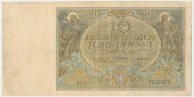 10 złotych 1926 - J - RZADKOŚĆ
Najwyższej rzadkości odmiana banknotu, która nawet w stanach drugich jest praktycznie nienotowana na rynku aukcyjnym.&...