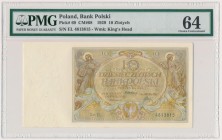 10 złotych 1929 - EL - PMG 64
Emisyjny stan zachowania.&nbsp;Reference: Miłczak 68
Grade: PMG 64