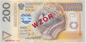 200 złotych 1994 WZÓR - AA 0000000 - Nr. 098
Emisyjny stan zachowania.Reference: Miłczak 200Wa
Grade: UNC