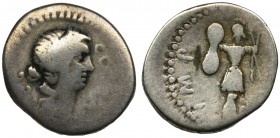 Roman Republic, Brutus, Denarius - rareReference: Crawford 506/2, Sydenham 1296
Grade: F