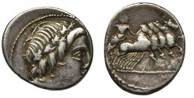 Roman Republic, C. Gargonius Cicero, Ogulnius, M. Vergilius, DenariusReference: Crawford 350A/2, Sydenham 723
Grade: VF+