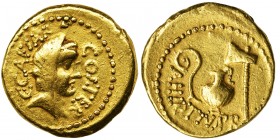 Roman Republic, Julius Caesar and Aulus Hirtius, AureusReference: Friedberg 16, Crawford 466/1, Sydenham 1017
Grade: VF/VF+