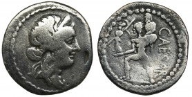 Roman Republic, Julius Caesar, DenariusReference: Crawford 458/1, Sydenham 1013
Grade: VF-