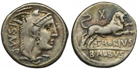 Roman Republic, L. Thorius Balbus, DenariusReference: Crawford 316/1, Sydenham 594
Grade: VF+/VF