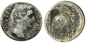 Roman Imperial, Octavian Augustus, Denarius - rareReference: RIC 86a
Grade: F