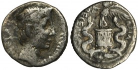 Roman Imperial, Octavian Augustus, Quinarius - rareReference: RIC 276
Grade: F+